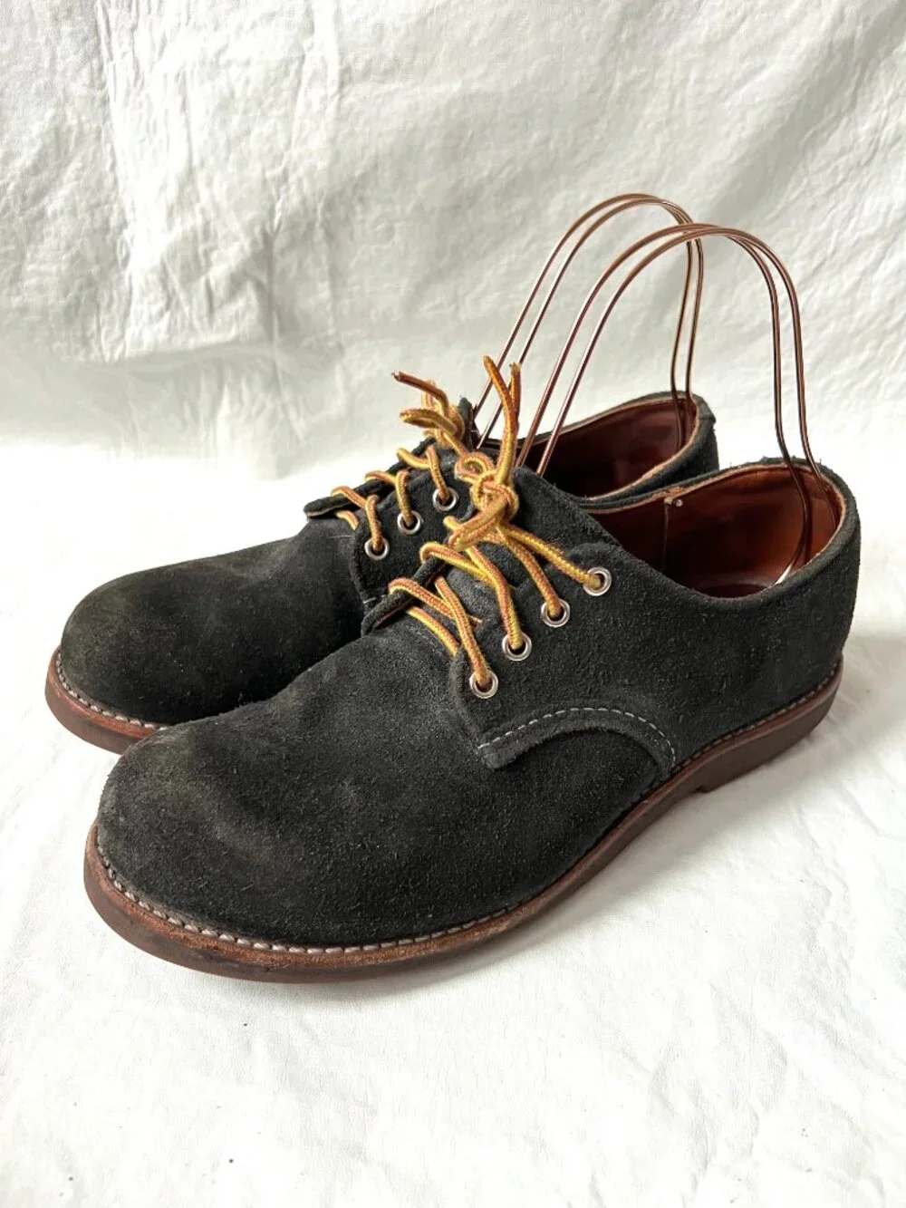 Red Wing shoes 8055 Foreman Oxford mens 9.5 D black suede lace up made in USA